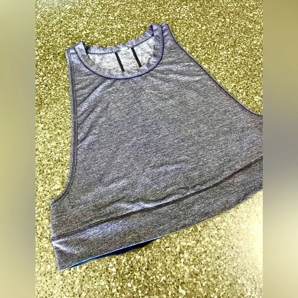 Lululemon Pace Perfect Tank Running Cropped Workout Gym Yoga Fitness Activewear - Picture 6 of 8